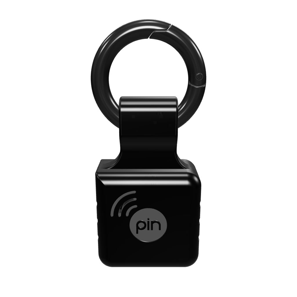 Pin Pro™ - No Phone Left Behind™ - Wearable Phone Separation Alert Tag (Black)