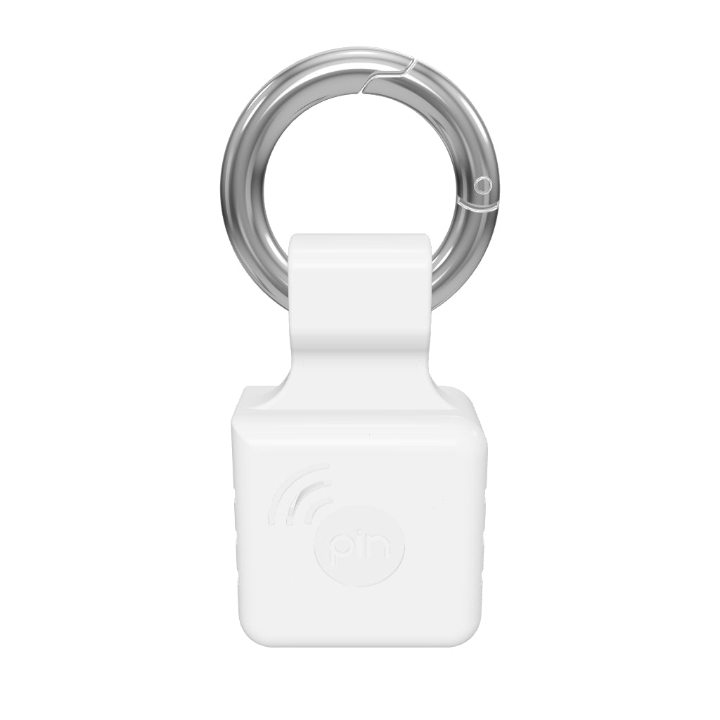 Pin Pro™- No Phone Left Behind™ - Wearable Phone Separation Alert Tag (White)